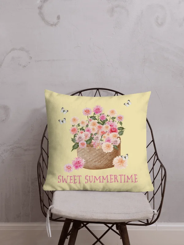 DAHLIA SWEET SUMMERTIME PILLOW YELLOW product image (3)