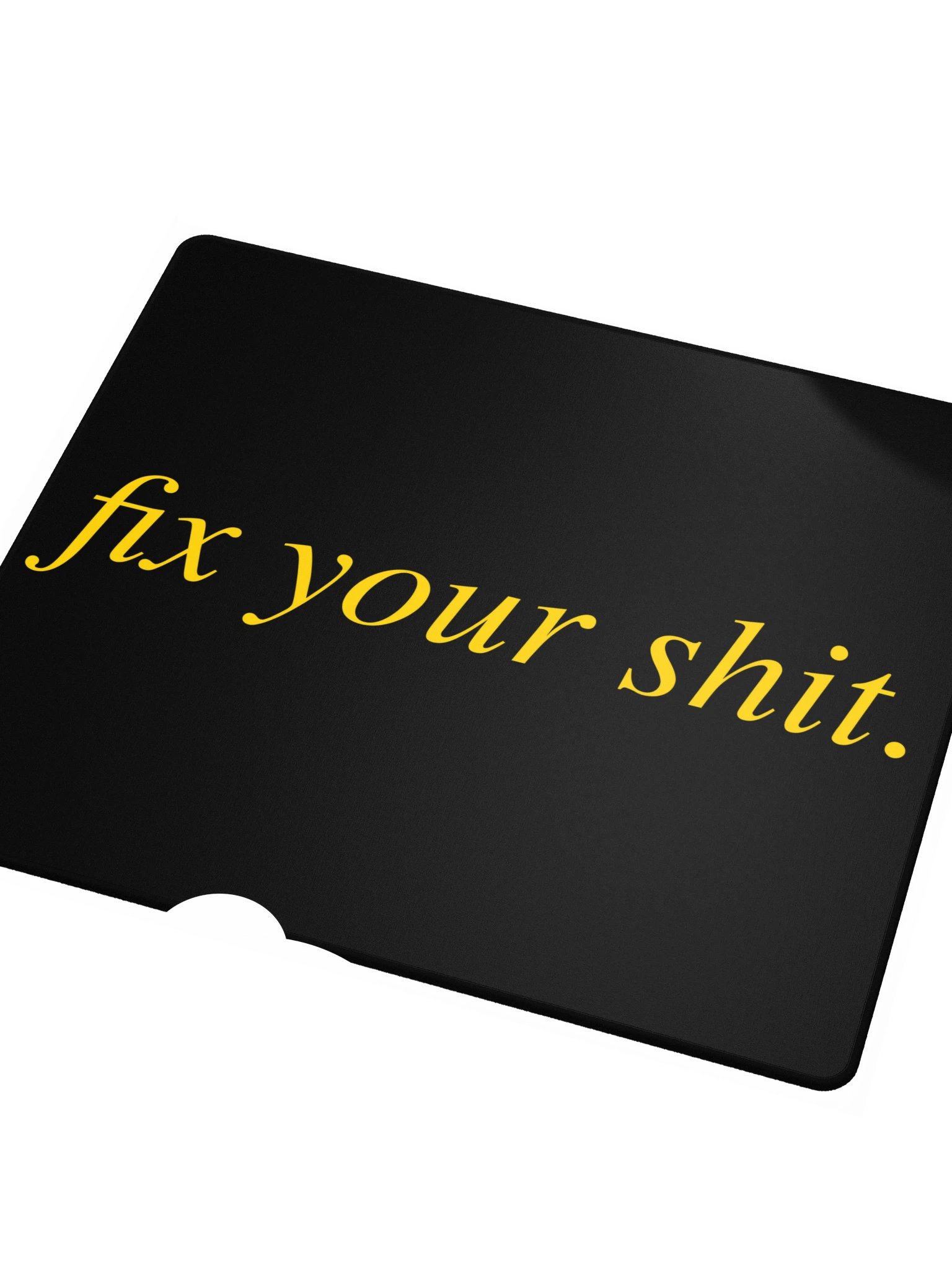No ShopCo Gaming Mouse Pad - Phrase Yellow on Black product image (3)