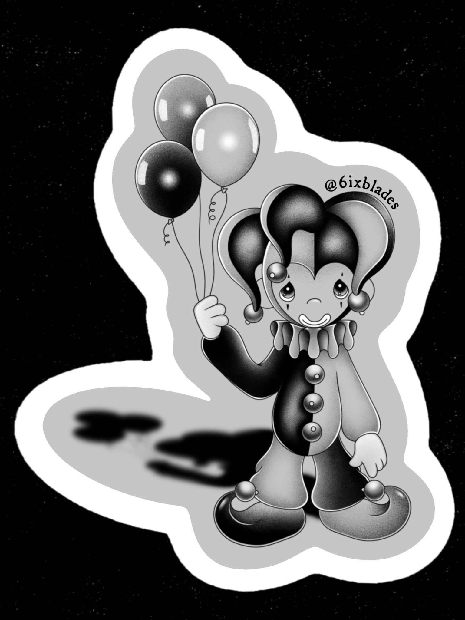 6ixblades Clown Sticker Pack product image (2)