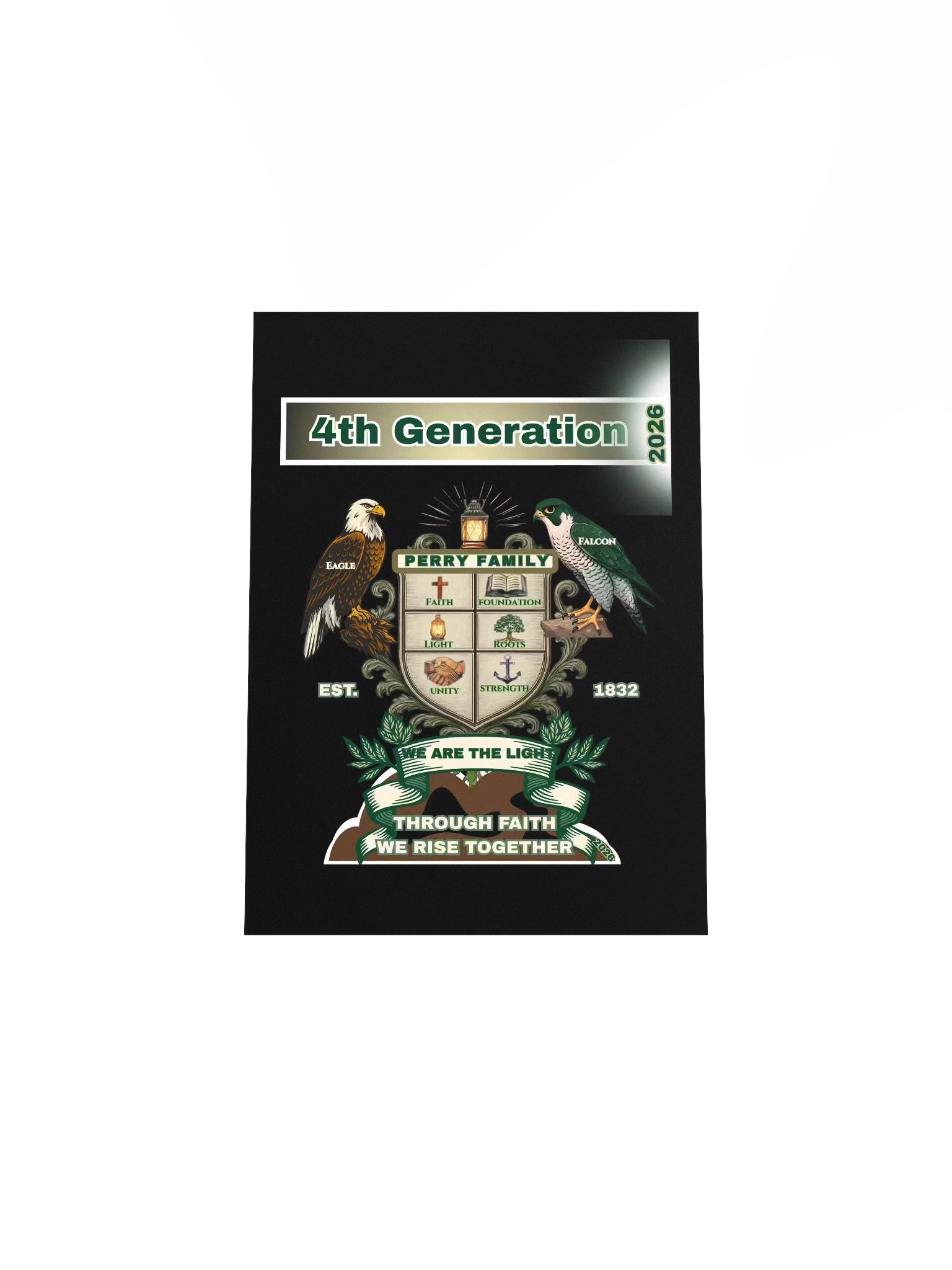 Vibrant Matte Poster Crest 4th Generation Keepsake(frame not included)Print for Perry Family| Special Edition product image (4)