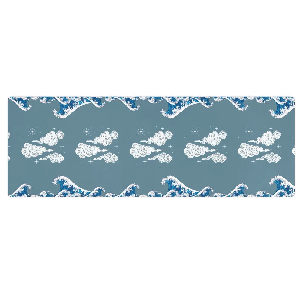 Japanese Waves And Clouds Yoga Mat product image (1)