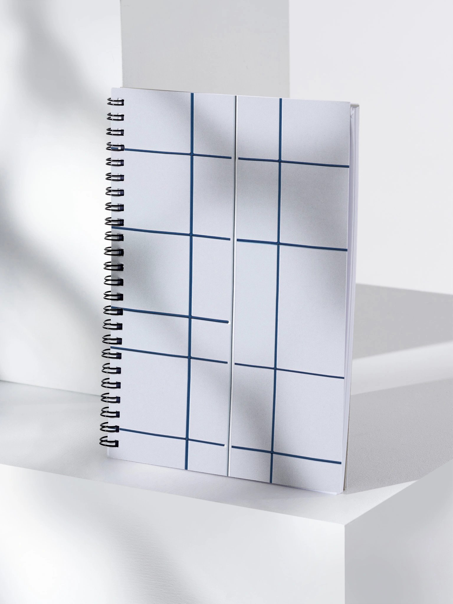 Customizable Grid Pattern Spiral Notebook product image (4)