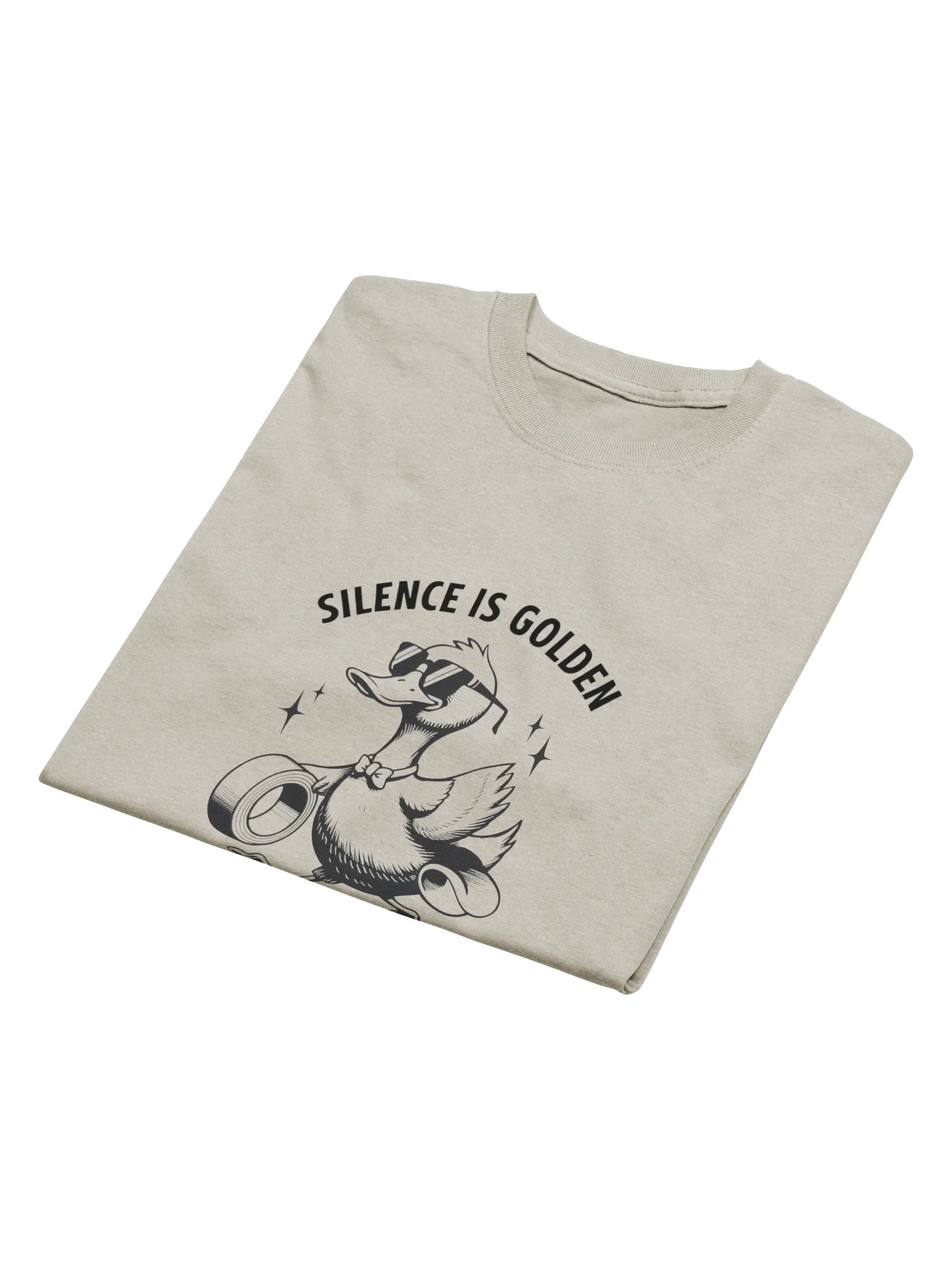 Silence Is Golden Duct Tape Is Silver T-Shirt | Funny Sarcastic Duck Meme Tee product image (4)