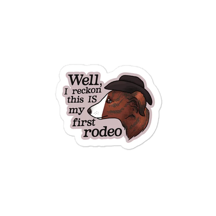 First Rodeo Puppy - Red Brindle - Sticker product image (1)