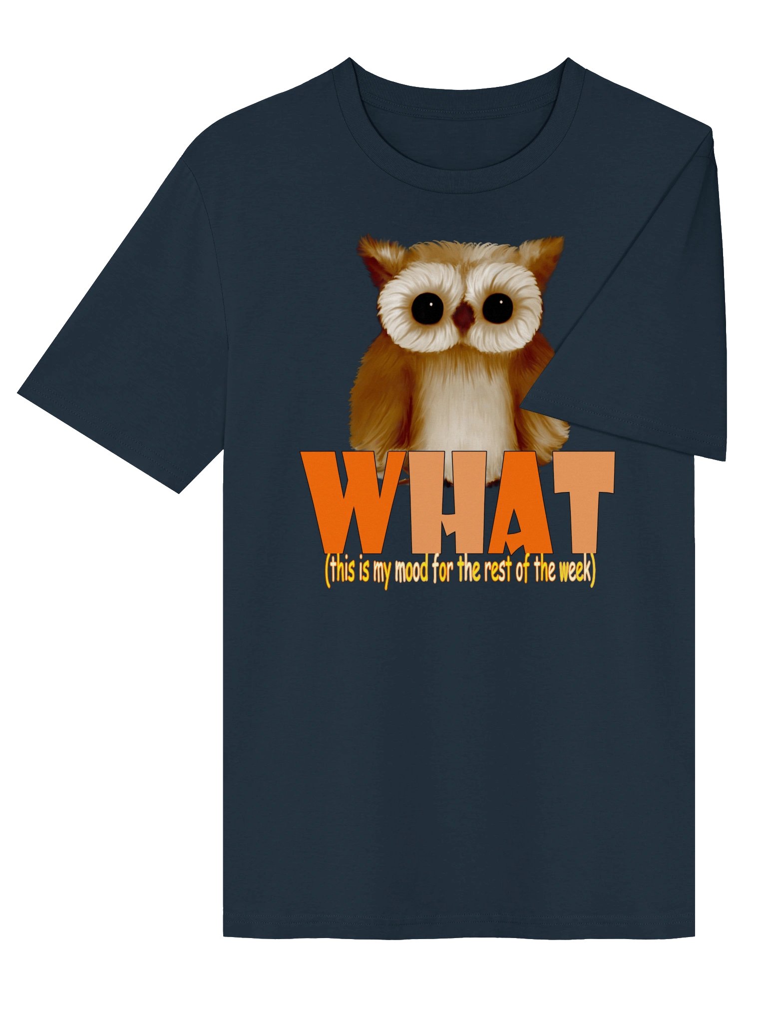 Owl "WHAT" T-Shirt. Unisex Stanley/Stella Organic Ribbed Neck T-Shirt product image (3)
