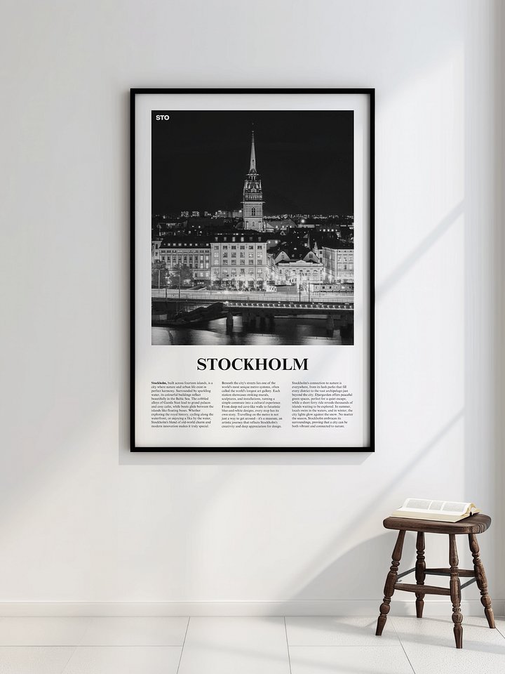 Stockholm 03 Newspaper Poster | Framed product image (13)