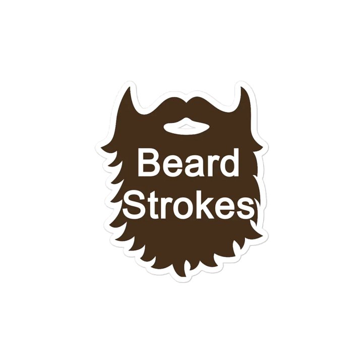 Brown Beard Strokes Magnet product image (1)