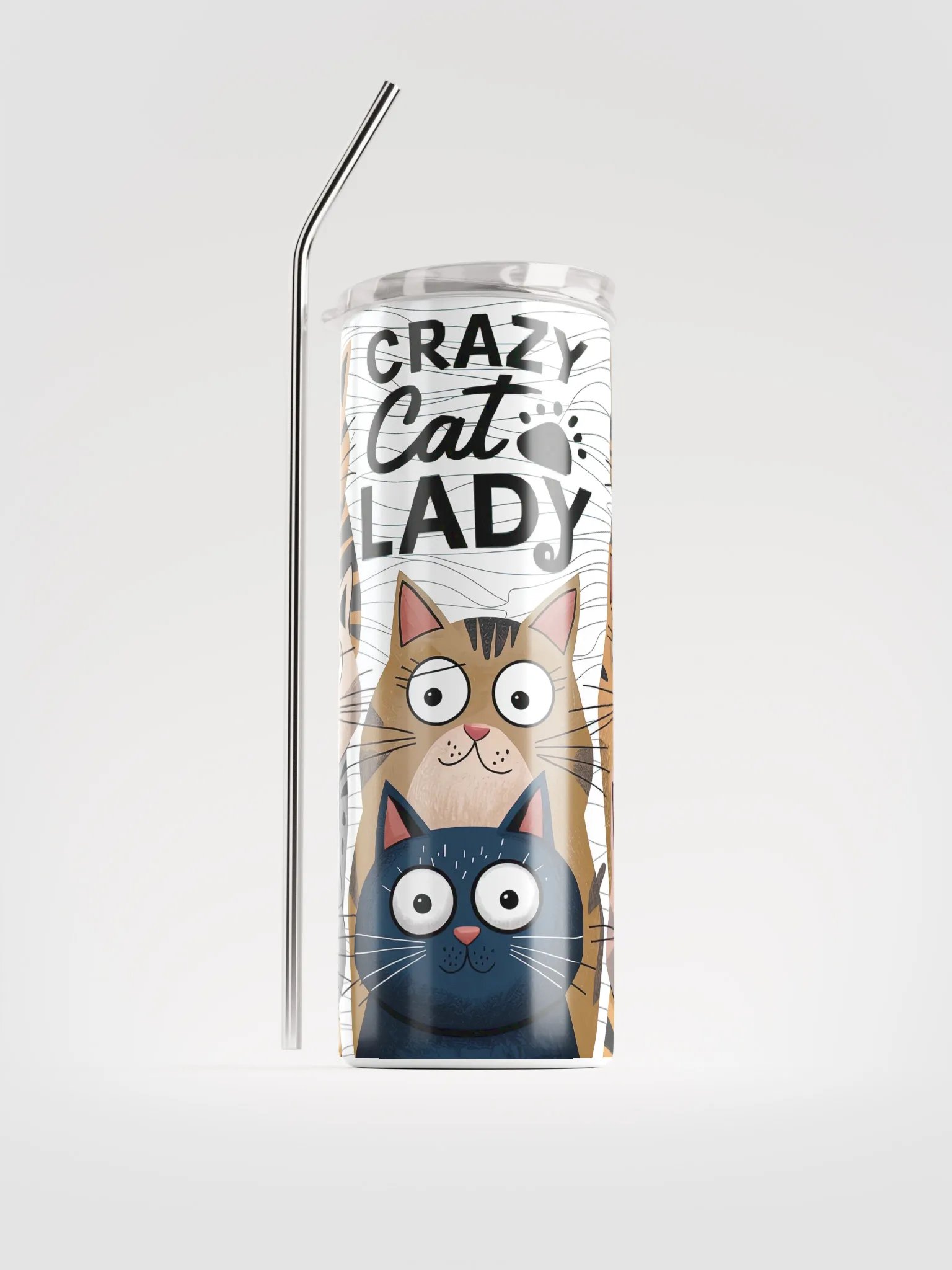 Crazy Cat Lady Stainless Steel Tumbler product image (1)
