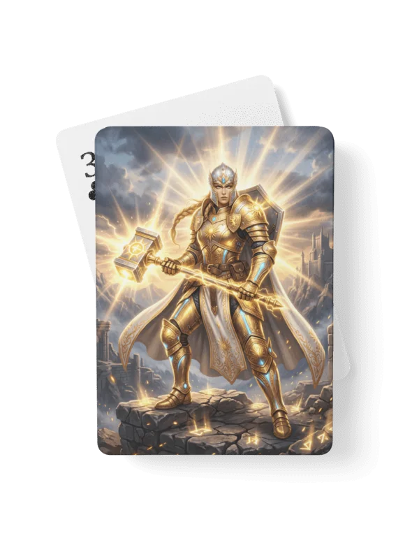 Radiant Paladin Premium Playing Cards - Fantasy Gaming Deck product image (1)