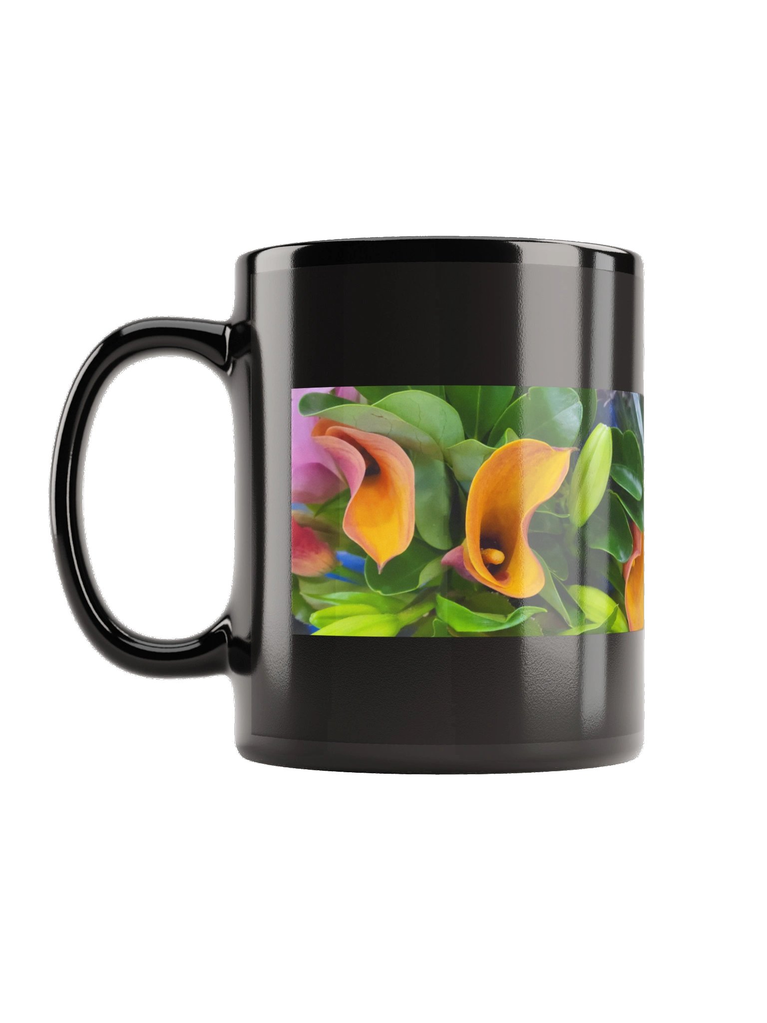 Blooming Calla Lily Black Mug product image (2)