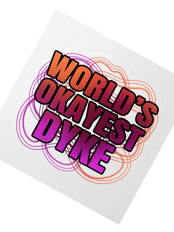 World's Okayest Dyke Sticker product image (2)