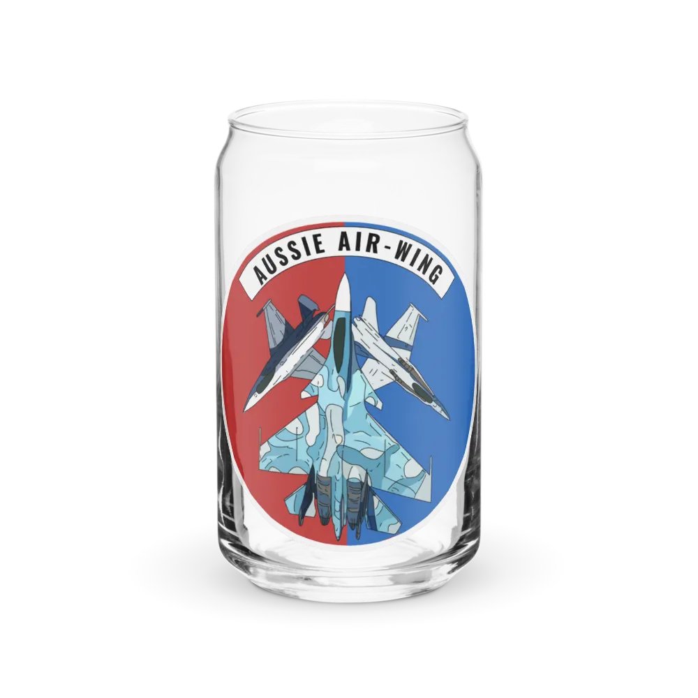 Aussie Air-Wing Wide logo Can-Shaped Glass product image (1)