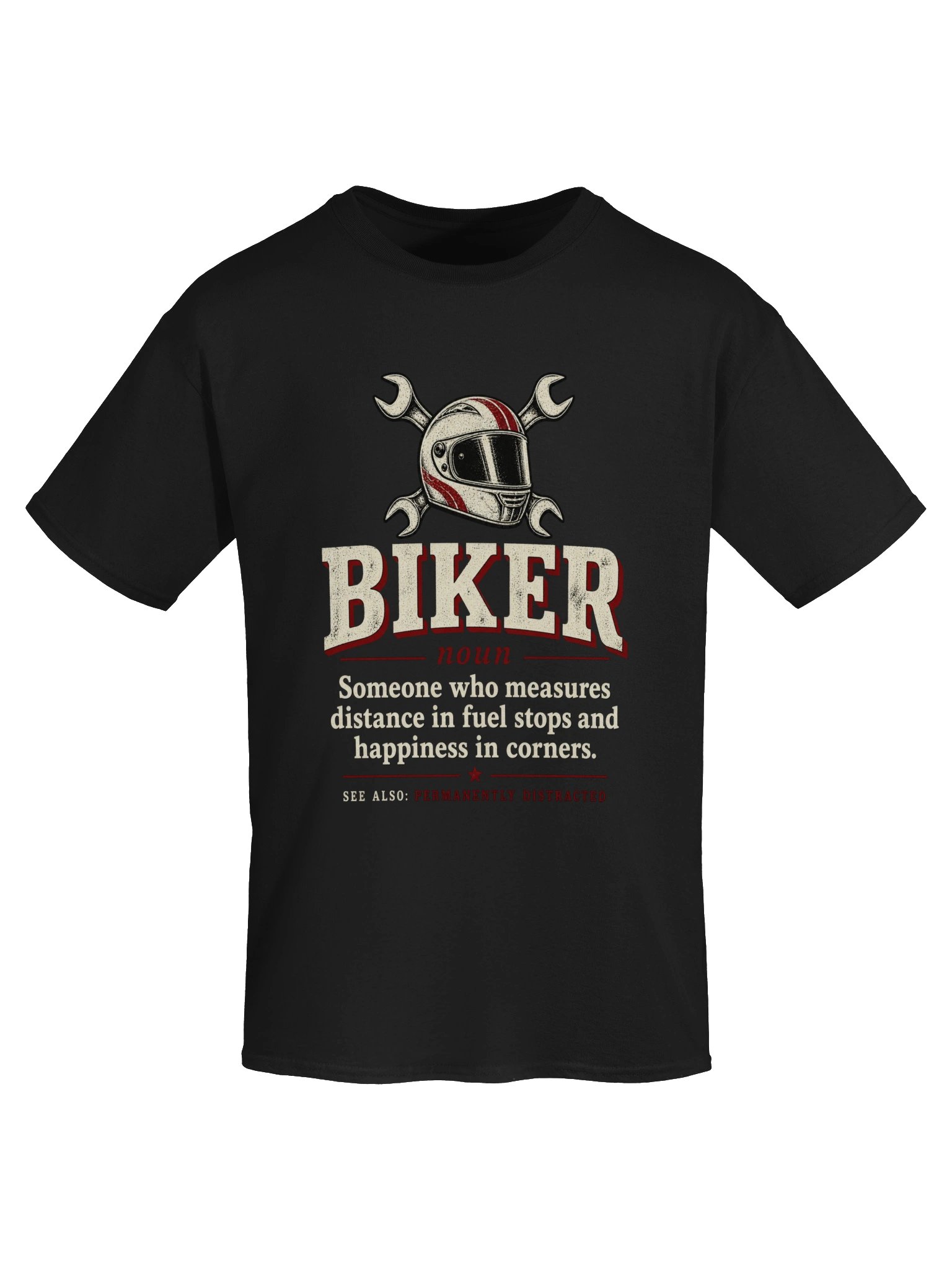 Biker Definition – Fuel Stops and Corners Motorcycle T-Shirt product image (5)