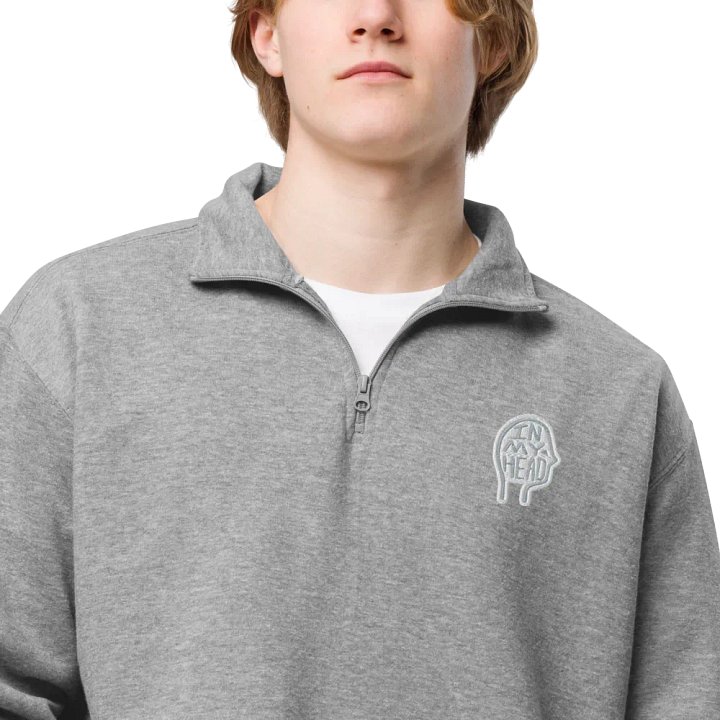 In My Head (grey bubble design) embroidered quarter zip product image (7)