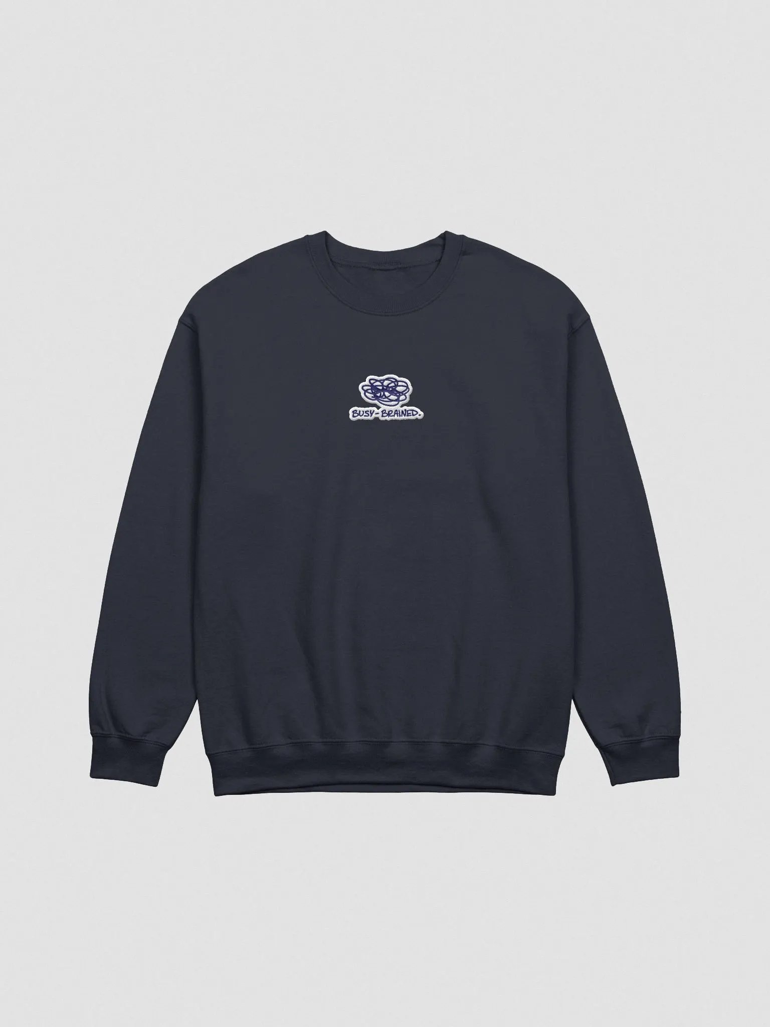 BUSY-BRAINED embroidered crewneck (blue bubble design) product image (3)