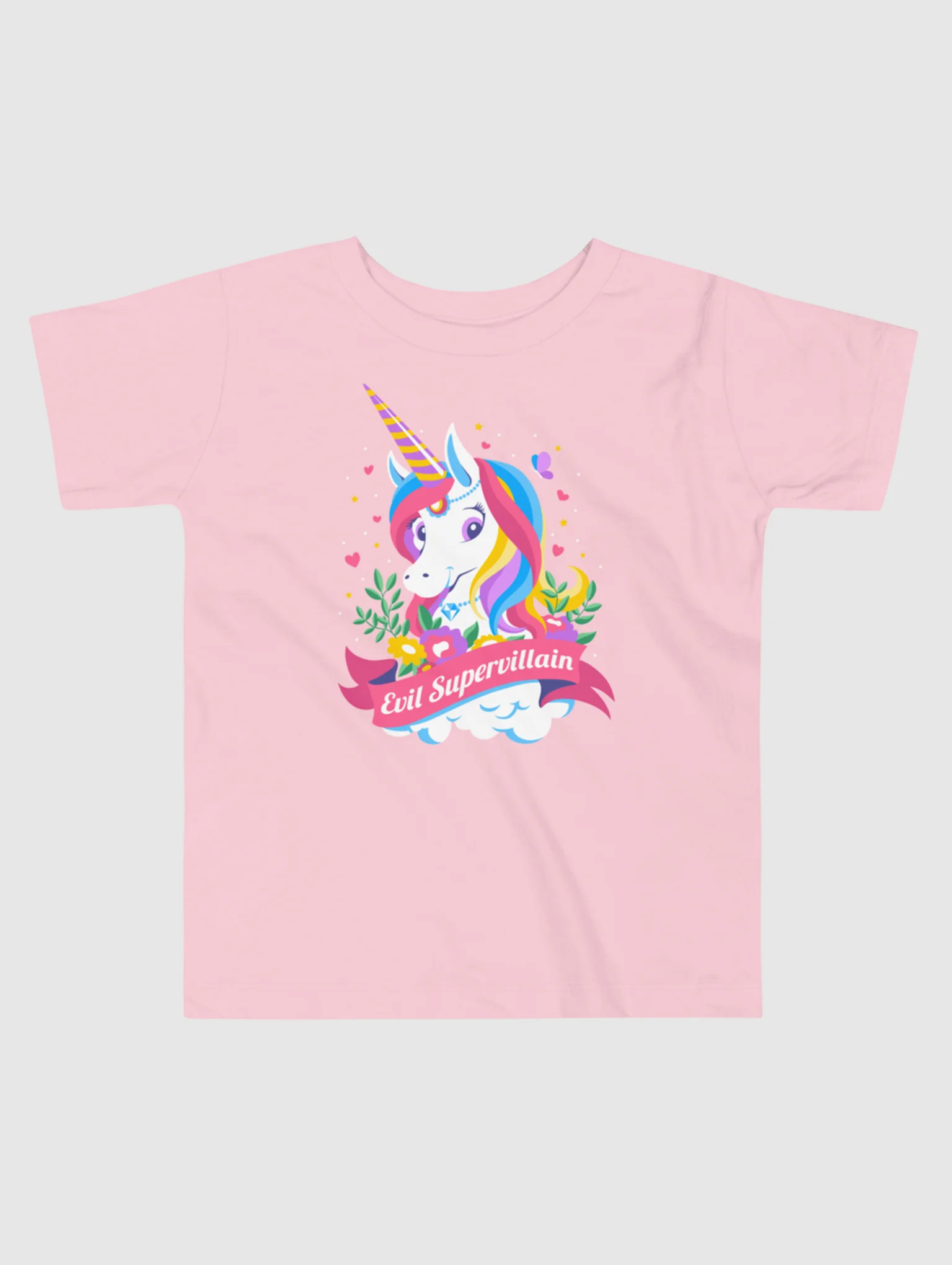 Evil Supervillain Pink or Black Toddler T-Shirt product image (2)