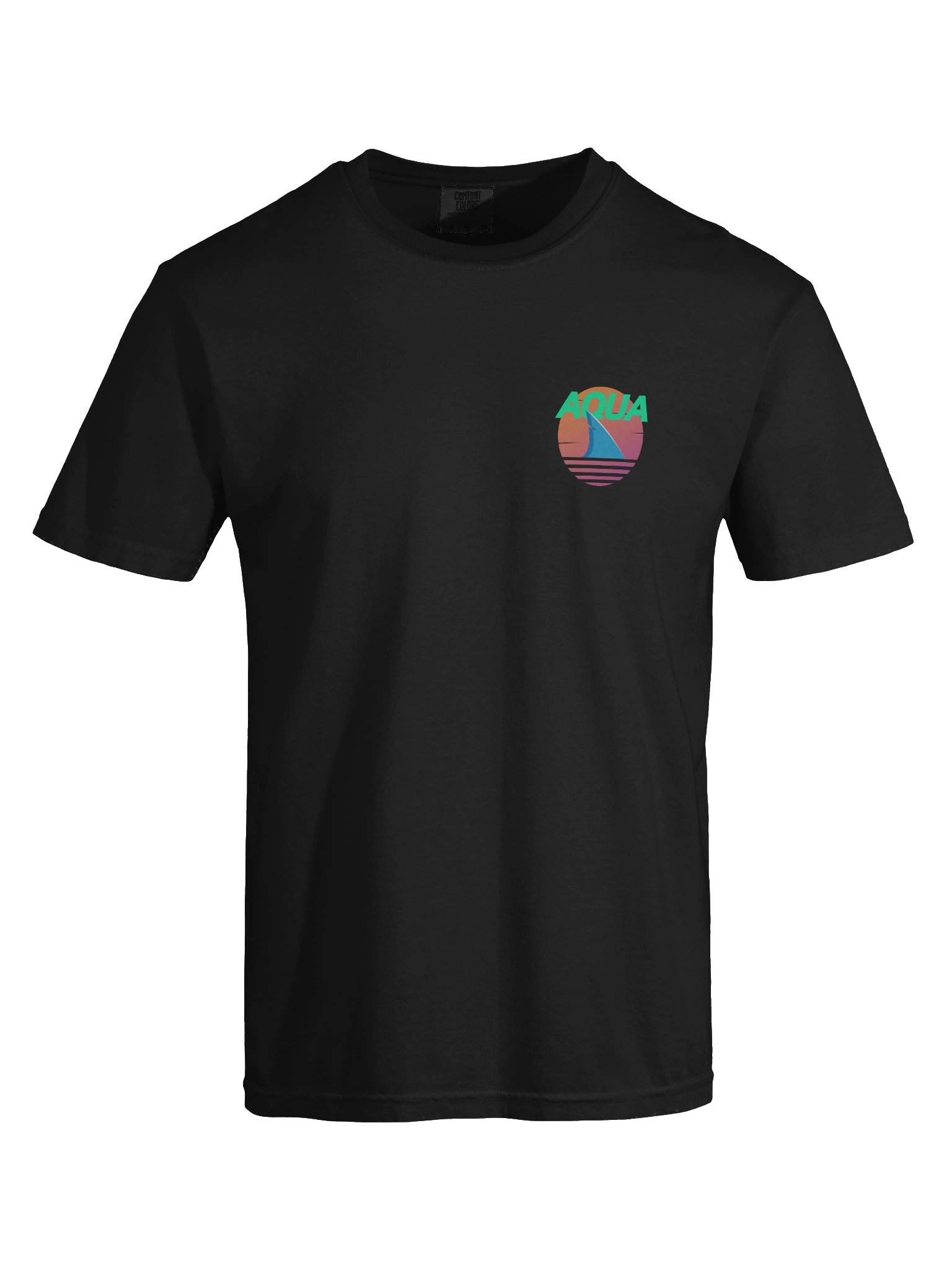 Aqua Shark Fin Sunset T-Shirt product image (38)
