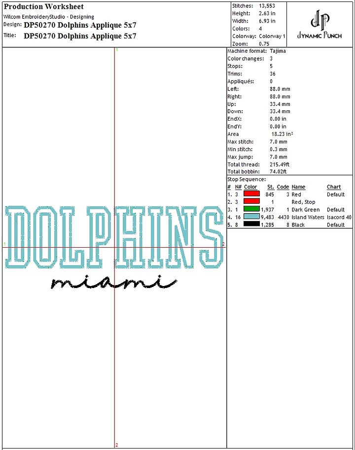NFL DOLPHINS APPLIQUE product image (2)