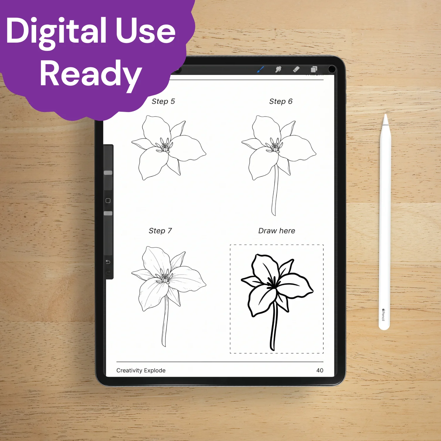 How To Draw Flowers: Printable Guide product image (6)