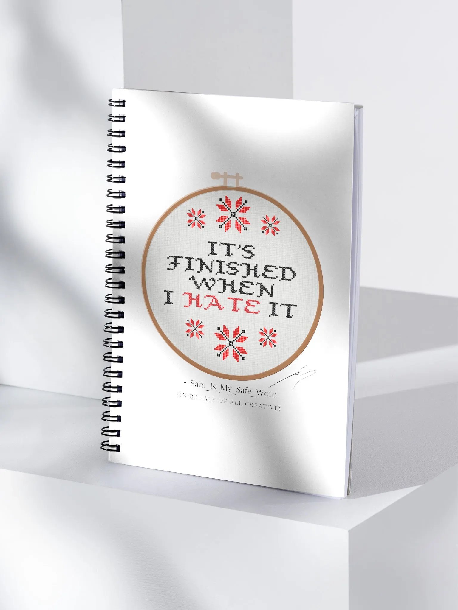 It's Finished When I HATE It - White Notebook product image (4)