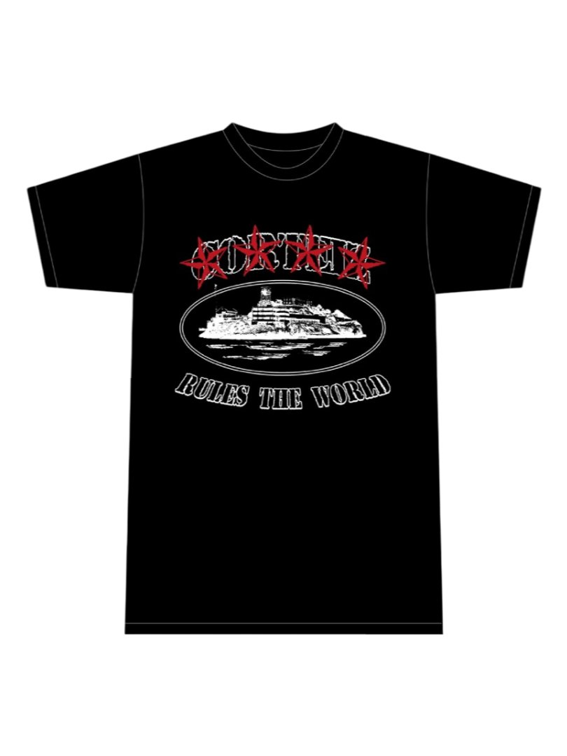 CORTEIZ 4STARZ ALCATRAZ T-SHIRT BLACK product image (1)