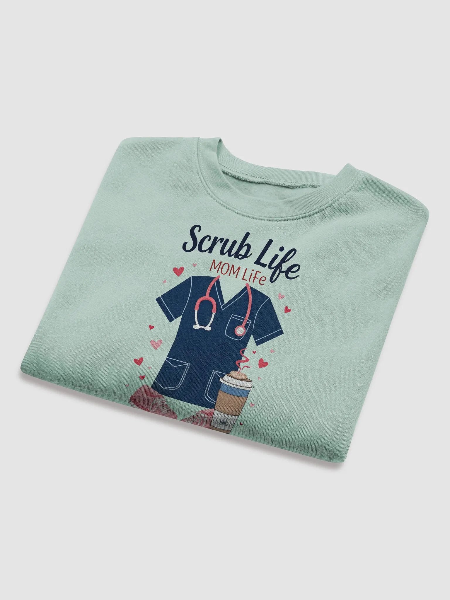 Mom Life Scrub Life Crop Sweatshirt product image (16)