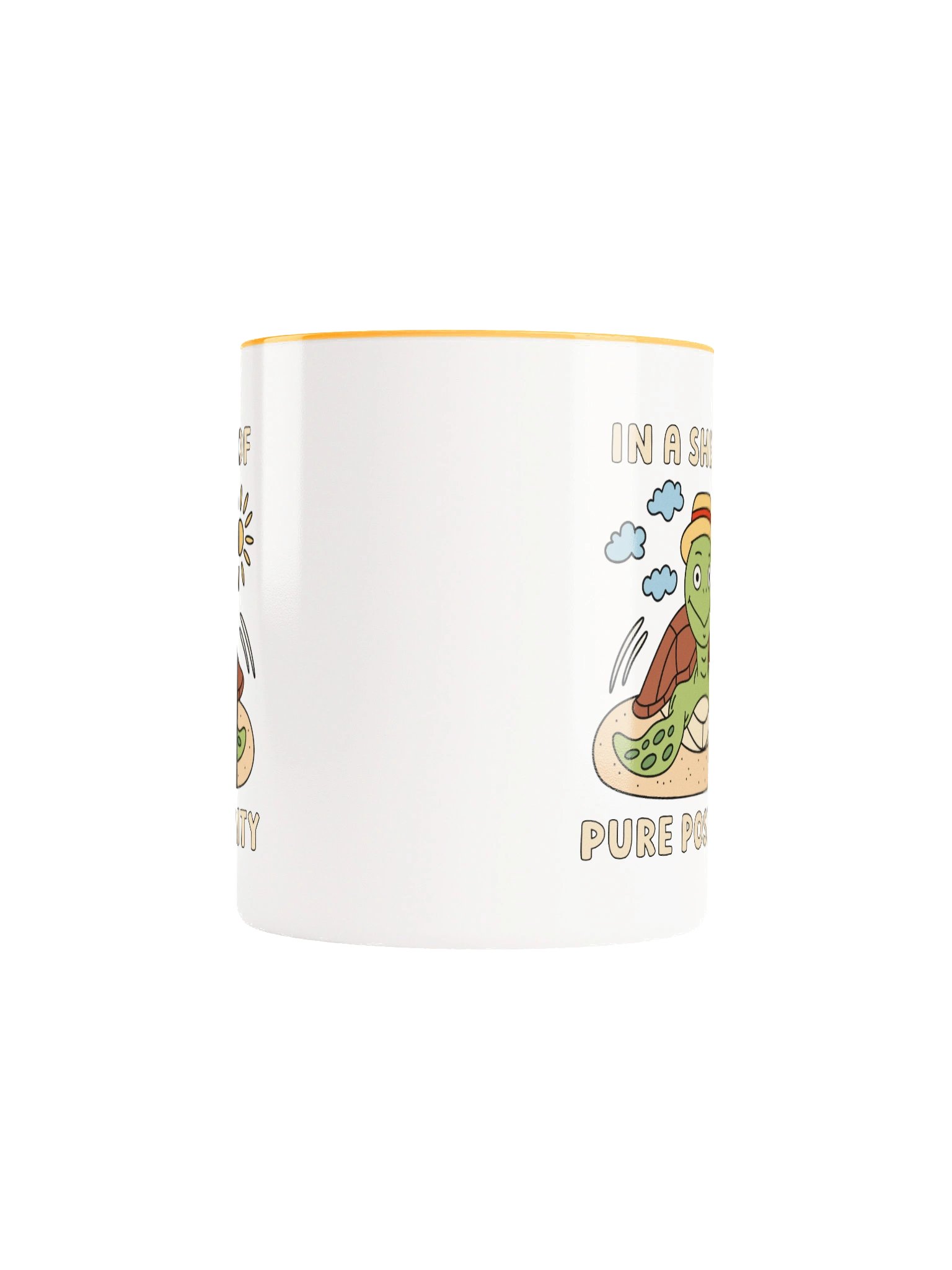 In A Shell Of Pure Positivity Cute Silly Funny Turtle Mug product image (5)