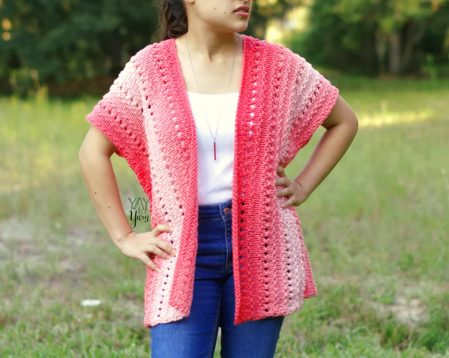 Coral Cardigan - Easy Cardigan PDF Knitting Pattern & Video Tutorial product image (5)