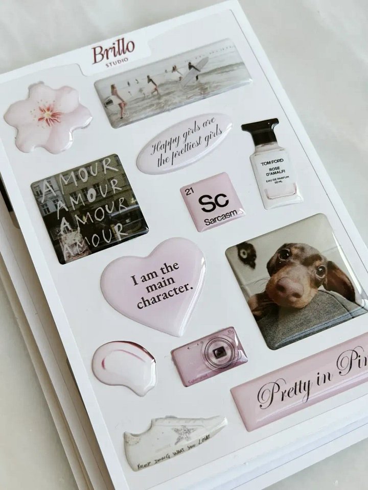Pink 3D Sticker Set product image (2)
