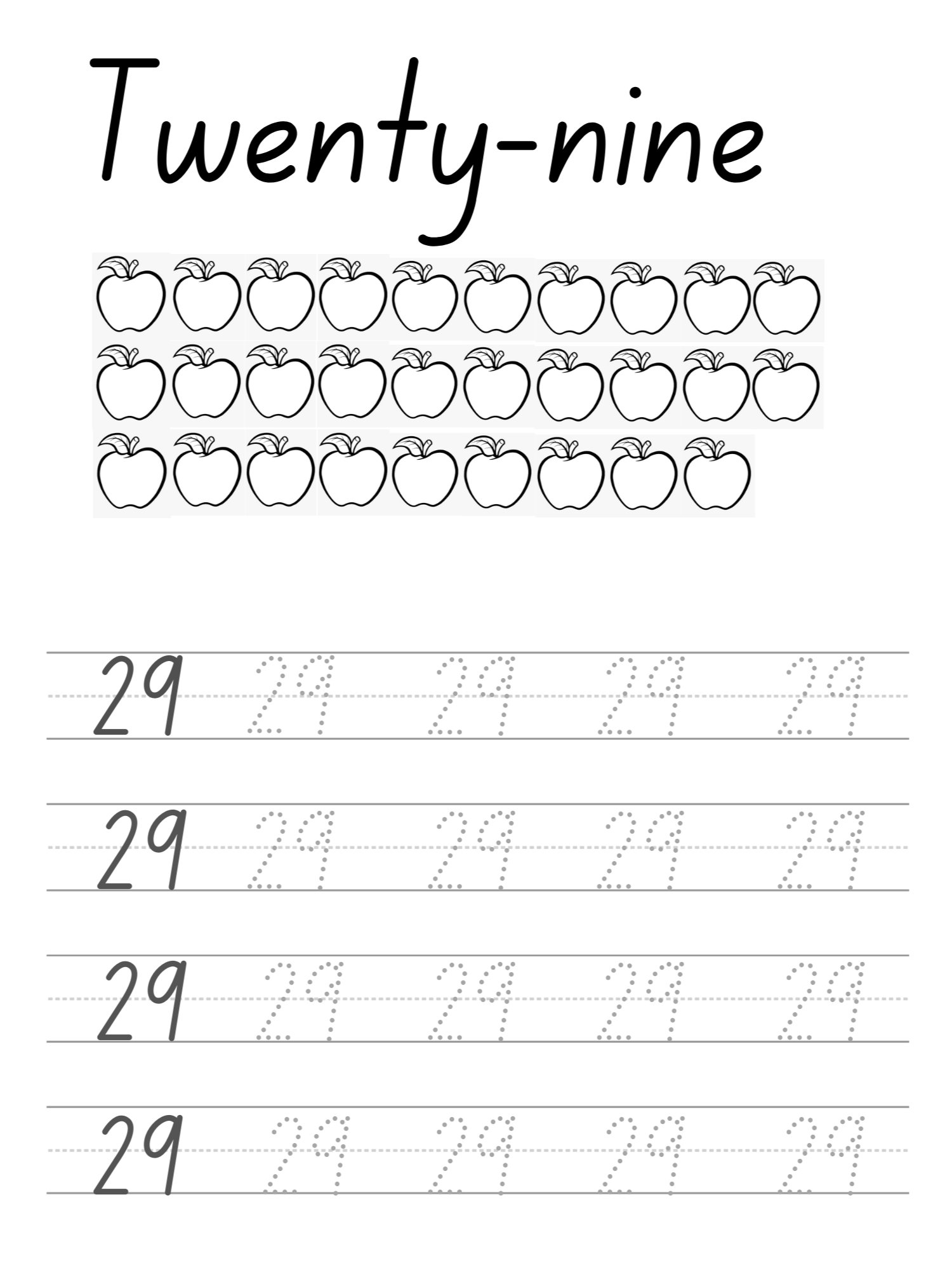 Practice Tracing Numbers and Counting 1-30 product image (3)