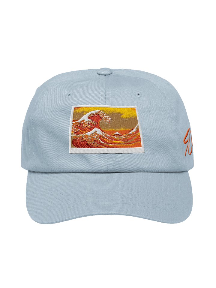 Orange Hokusai Light Blue Dad Cap product image (1)