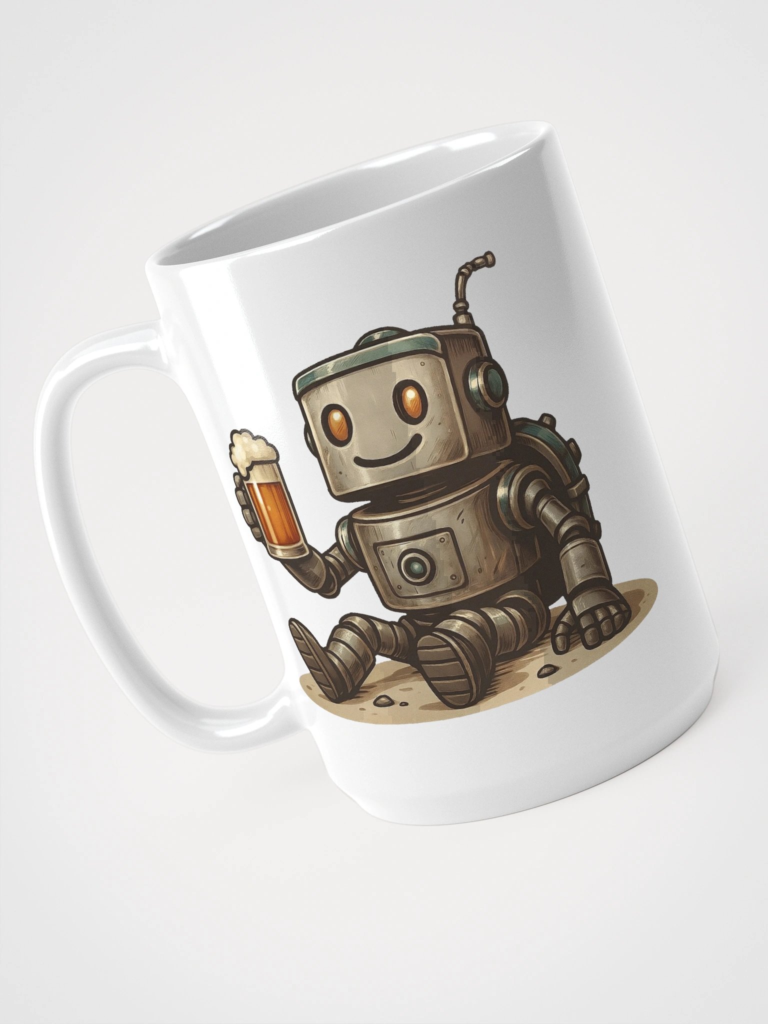 Happy robot says "Cheers!" - mug product image (5)