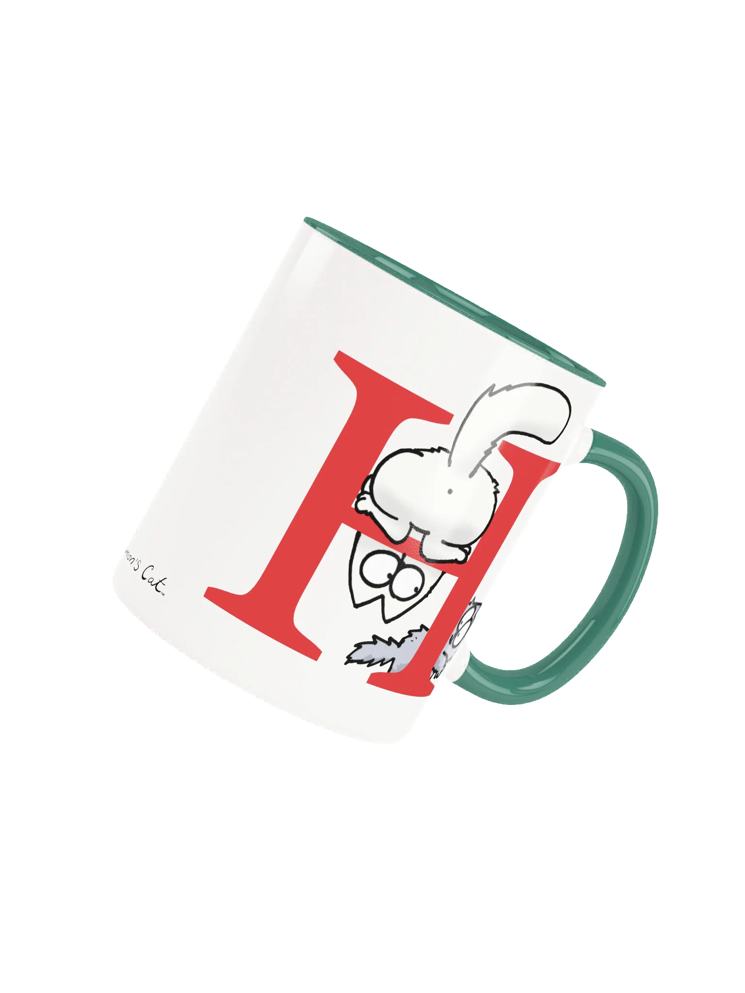 Cat Monogram Mug - H product image (4)
