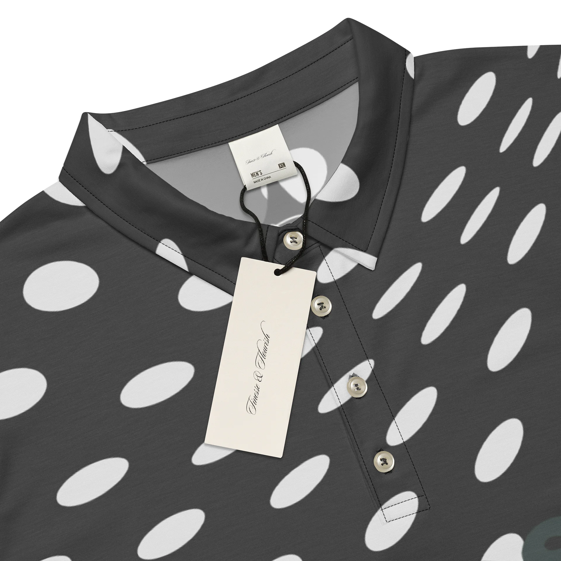 F&F Spot Slim Fit Polo Shirt (BLK) product image (4)
