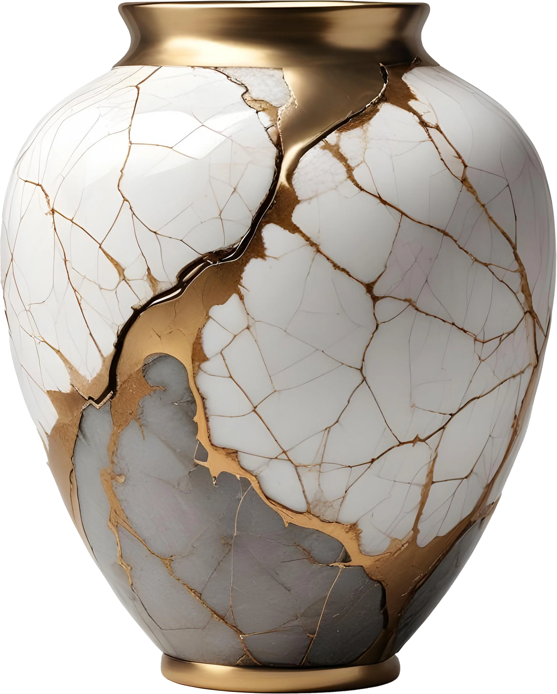 Kintsugi Grace – Crackle Vase PNG product image (1)