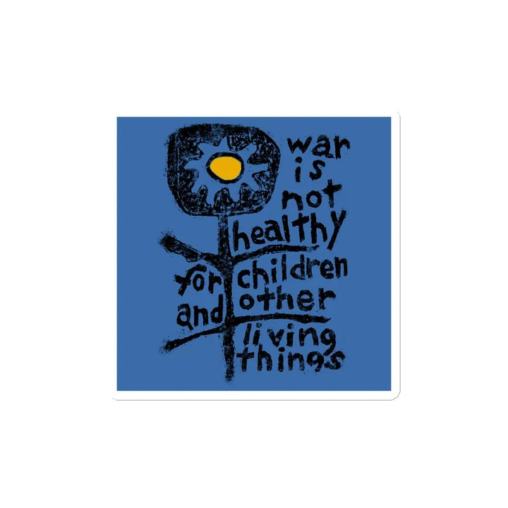 war is not healthy for children Magnet Set in Blue product image (2)