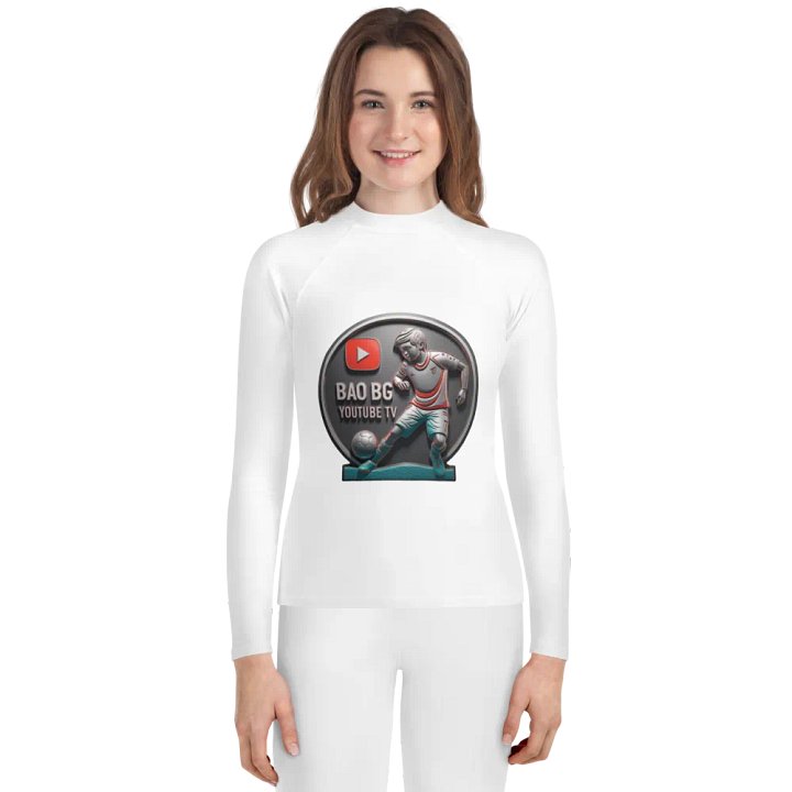 Young Soccer Player 3D Coin Medallion Youth Rash Guard product image (1)