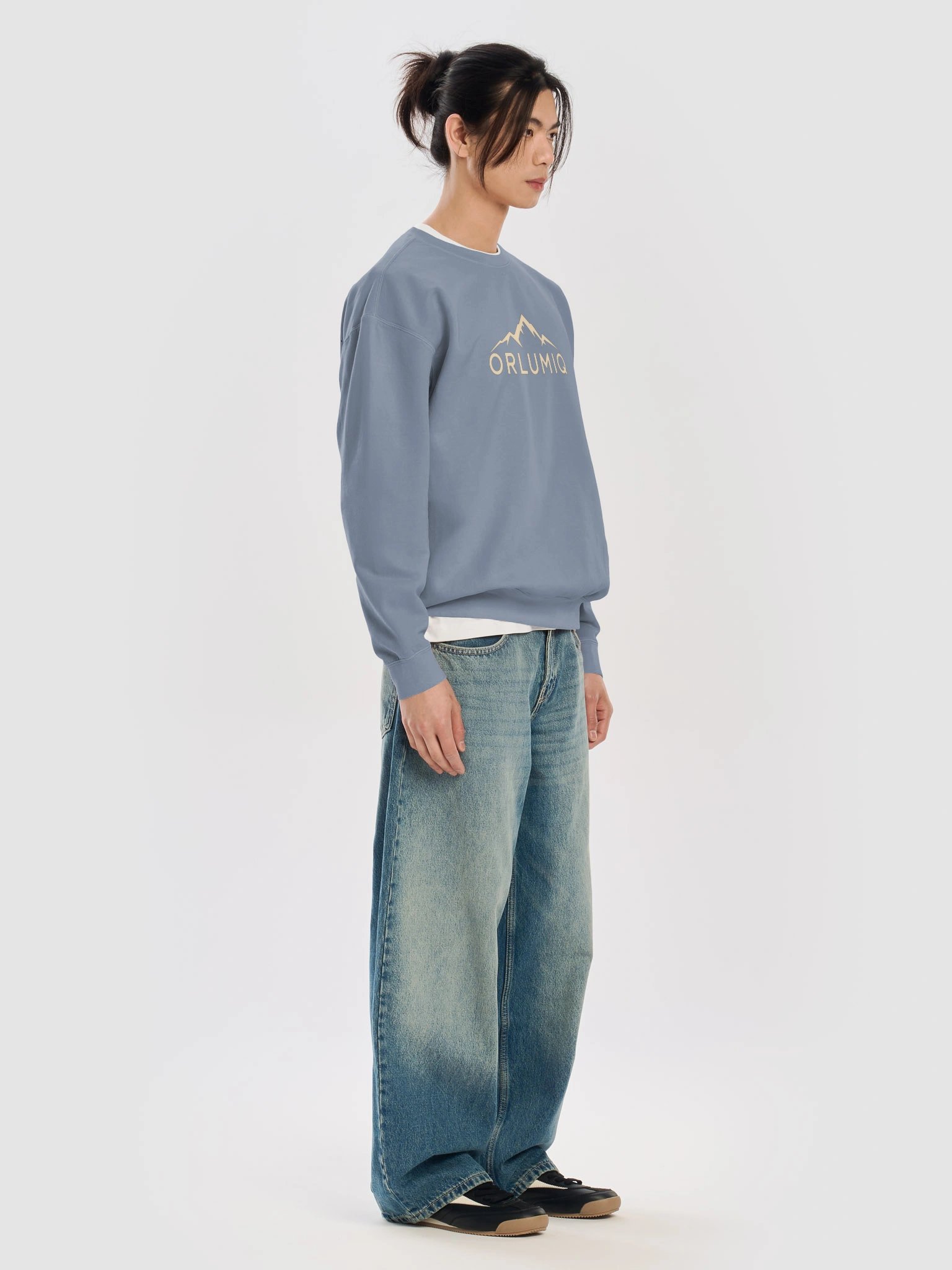 ORLUMIQ Signature Mountain Crewneck Sweatshirt | Comfort Colors 1466 product image (7)