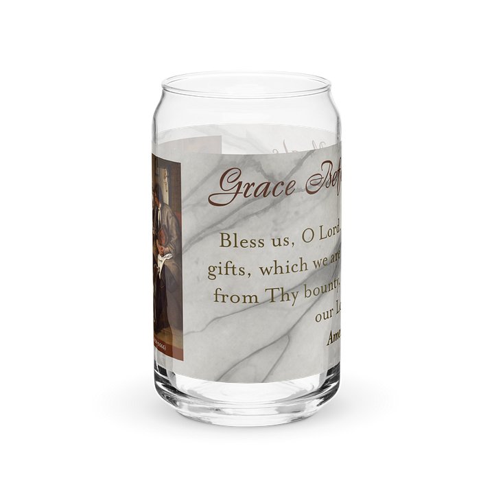 Grace After Meals Prayer Can-Shaped Glass product image (1)
