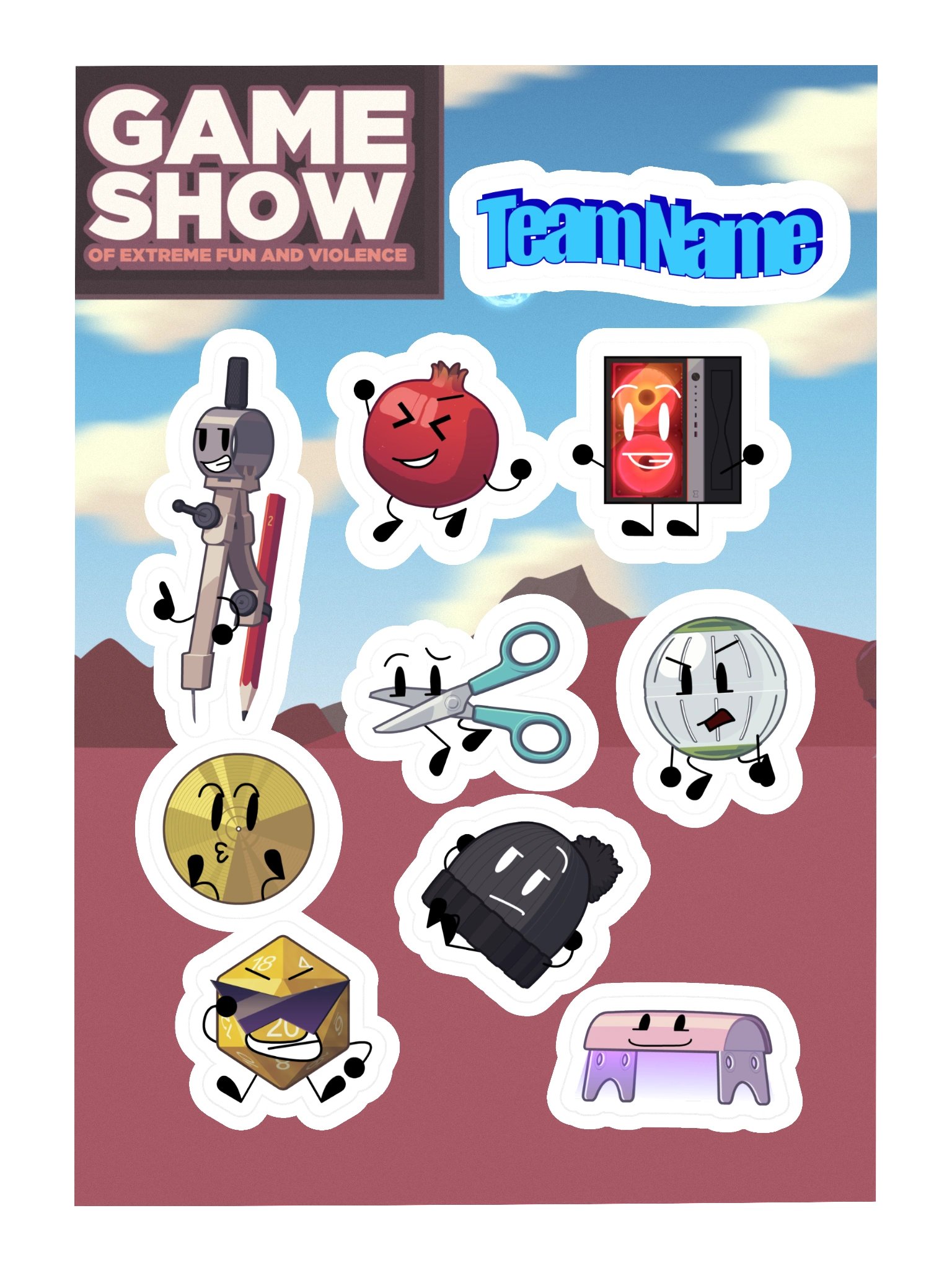 GOEFAV Sticker Sheet - Team Name product image (1)