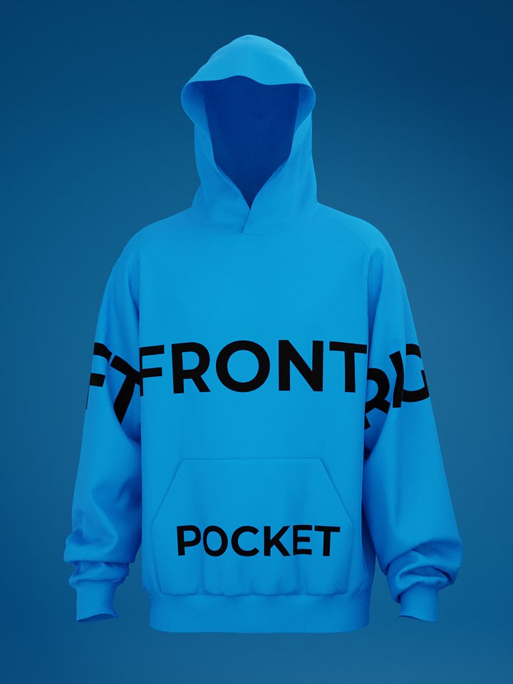 Hoodie with no zip Walking and 360 Animation product image (1)