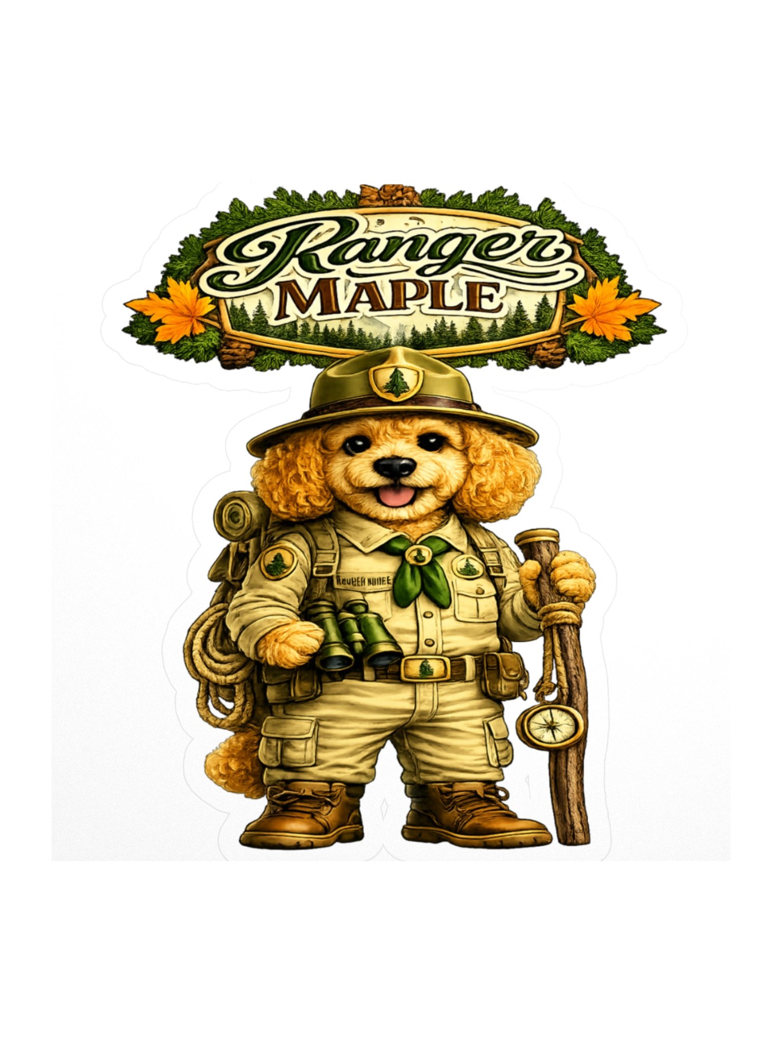 Ranger Maple Dog Kiss Cut Sticker product image (1)