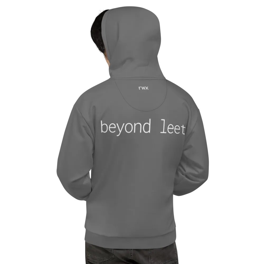 1338, beyond leet hoodie (dark grayscale mode) product image (7)