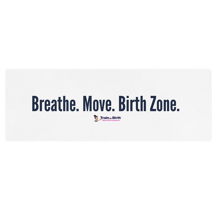 Train for Birth® Breathe Move Birth Zone White/Navy Yoga Mat product image (1)