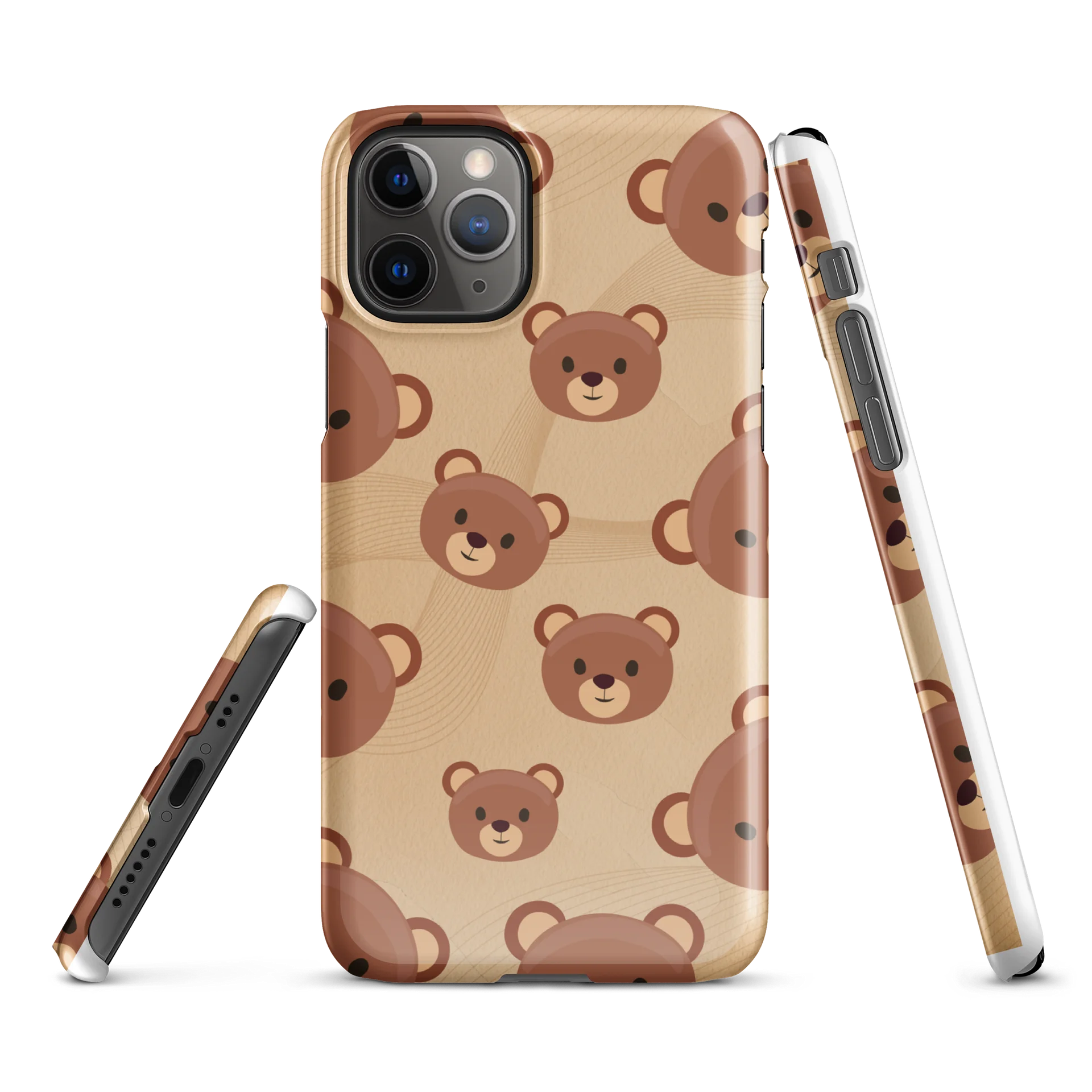 Cute Bear Pattern iPhone Snap Case product image (2)