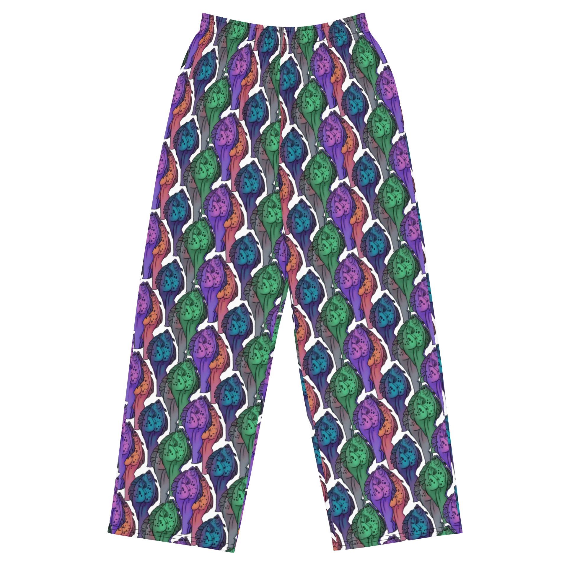 Colorful haliBUTT Pattern Wide-Leg Pants product image (1)
