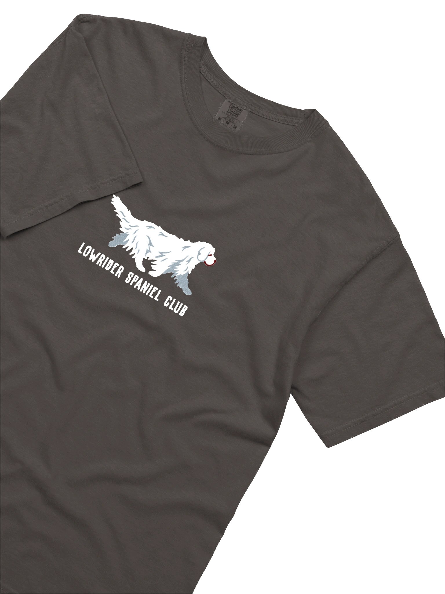 Lowrider Spaniel Club T-Shirt(Embroidered) of a Clumber Spaniel(White) product image (8)