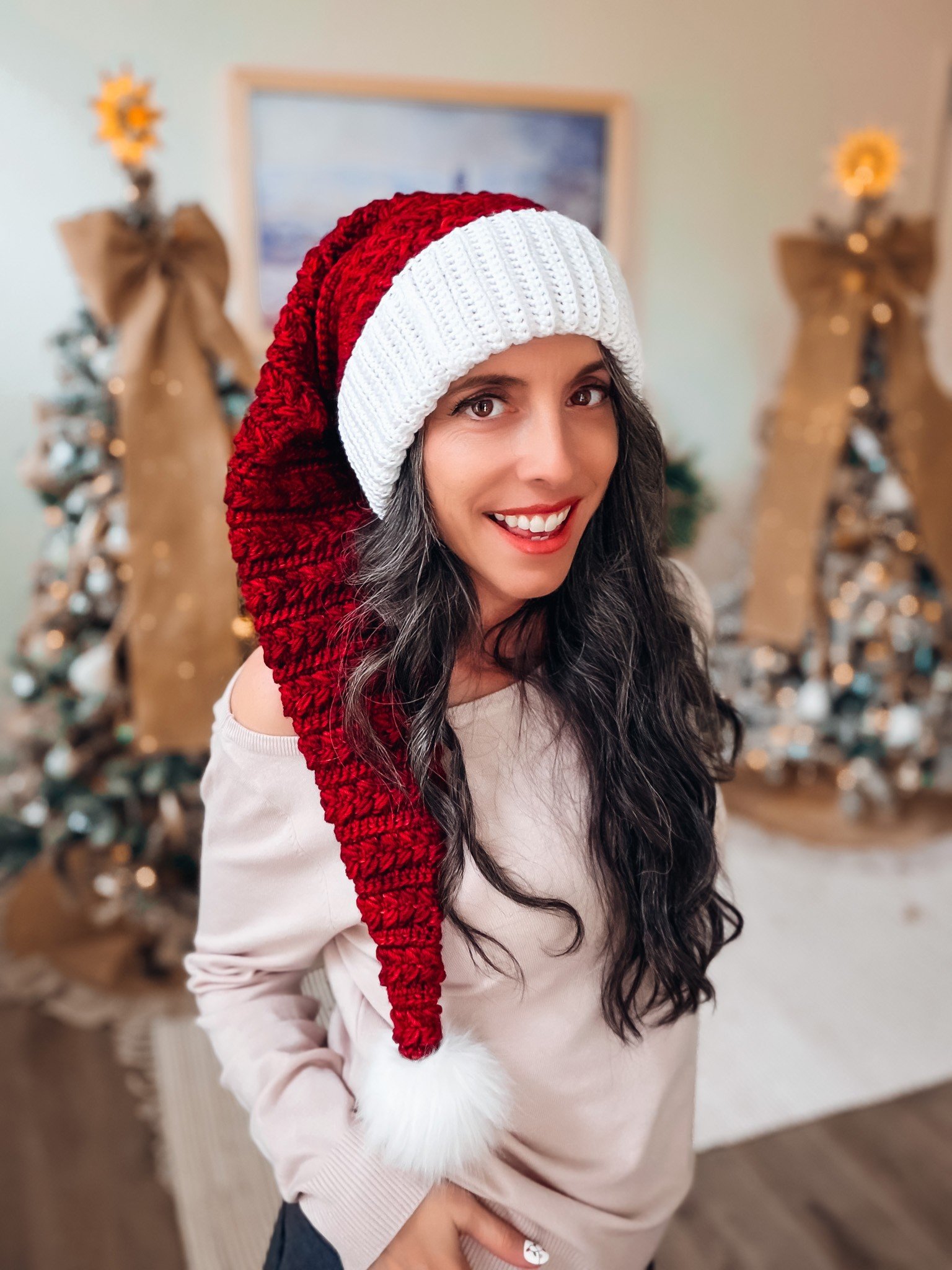 Wheat Stitch™ Crochet Santa & Elf Stocking Hat product image (3)