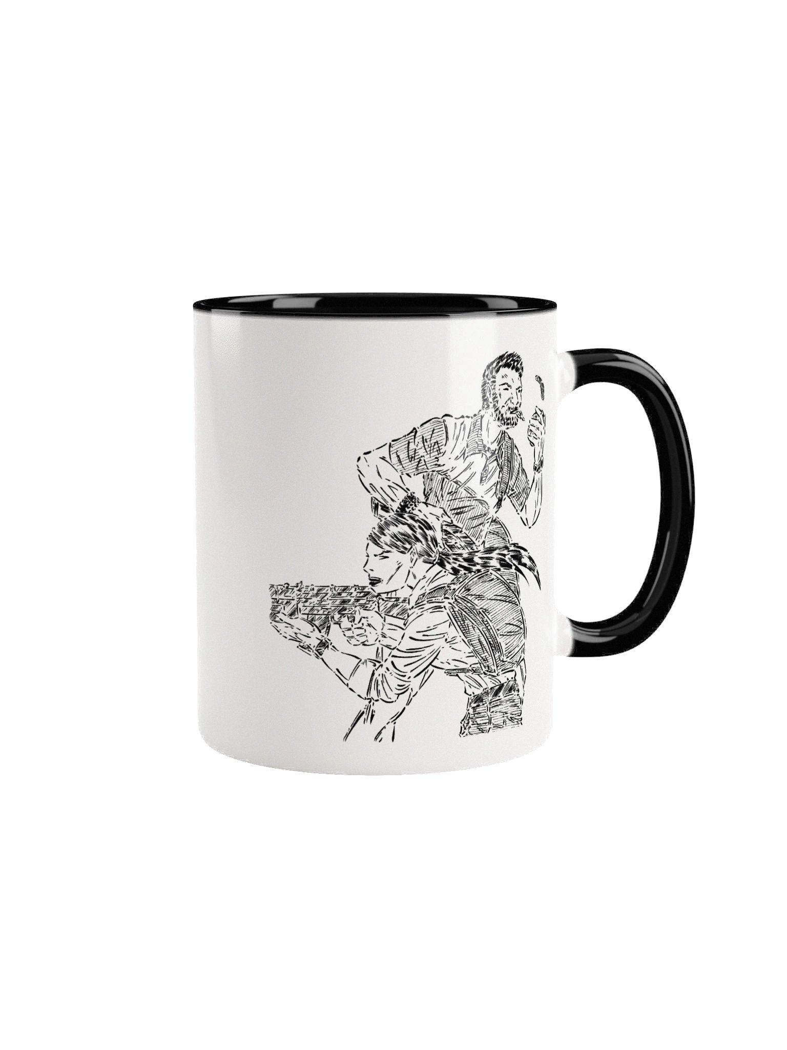 MEIFUMADO | Maeda & Sakura | Black & White Mug product image (1)