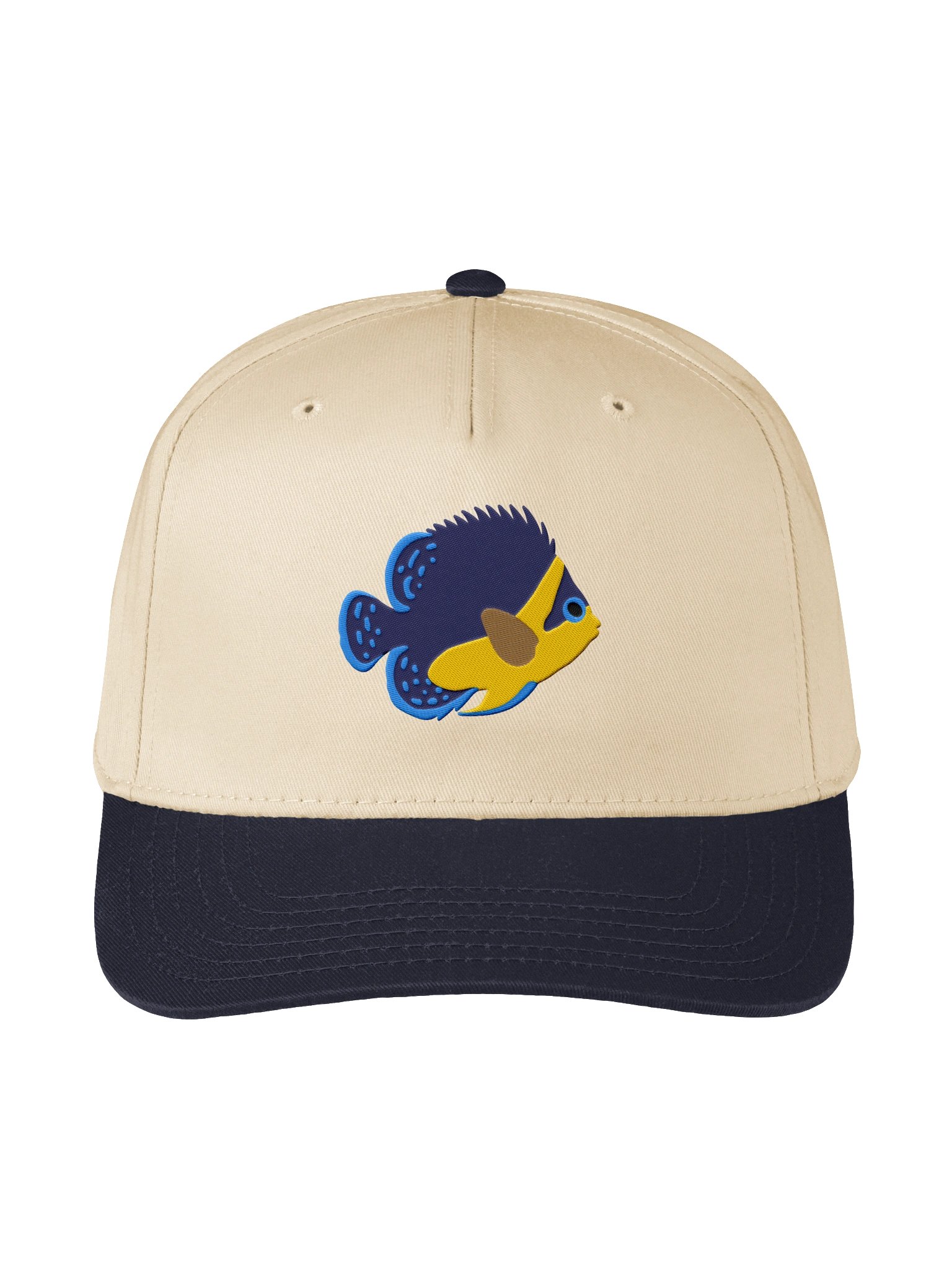 Venustus Angelfish Embroidered Mid-Profile Baseball Cap | Marine Reef Aquarium Fish Hat product image (1)